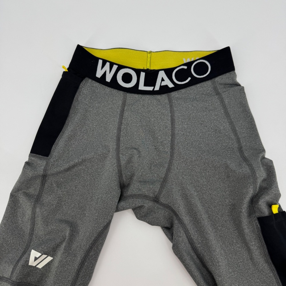 WOLACO Mens North Moore Full Length Compression Leggings Grey Medium USA